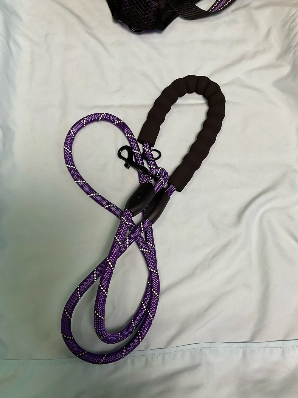 Purple Reflective No-Pull Dog Harness with Padded Handle